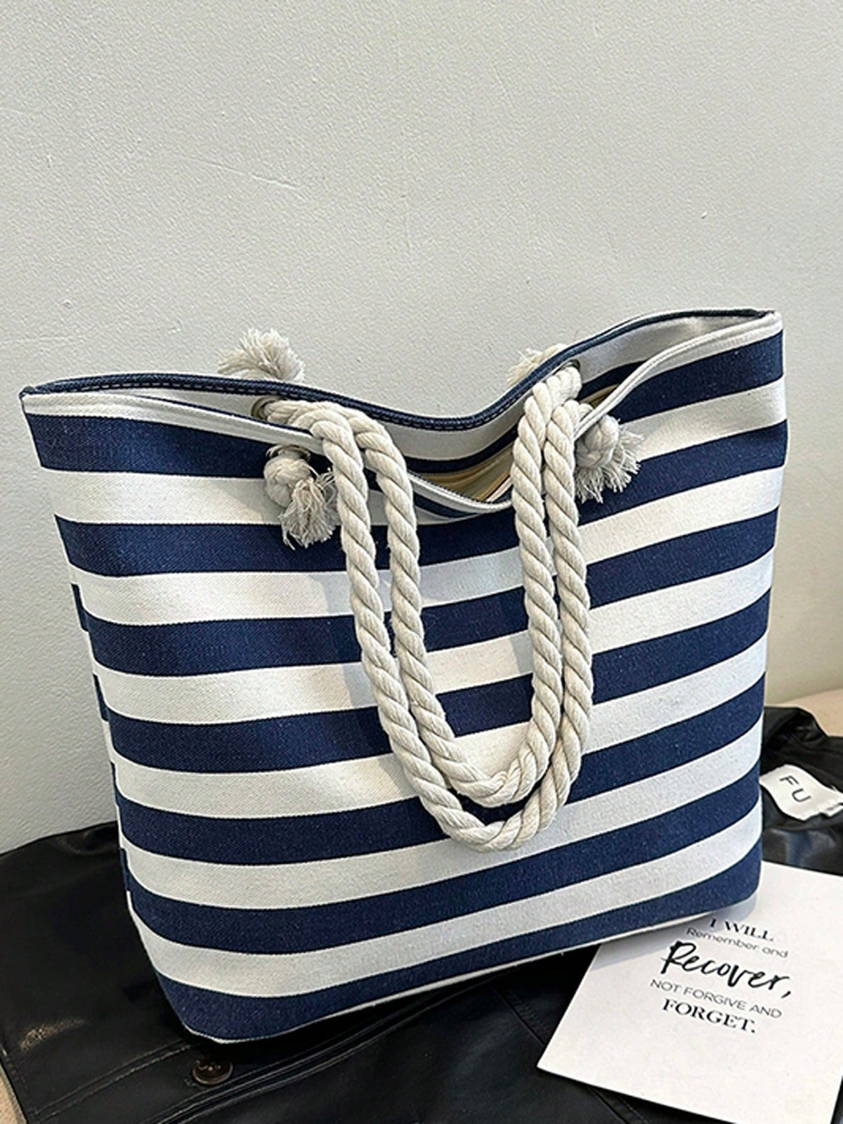 GLOZIFY BOLSA TOTE DE LONA TECIDA OVERSIZED DE MÃO OU OMBRO