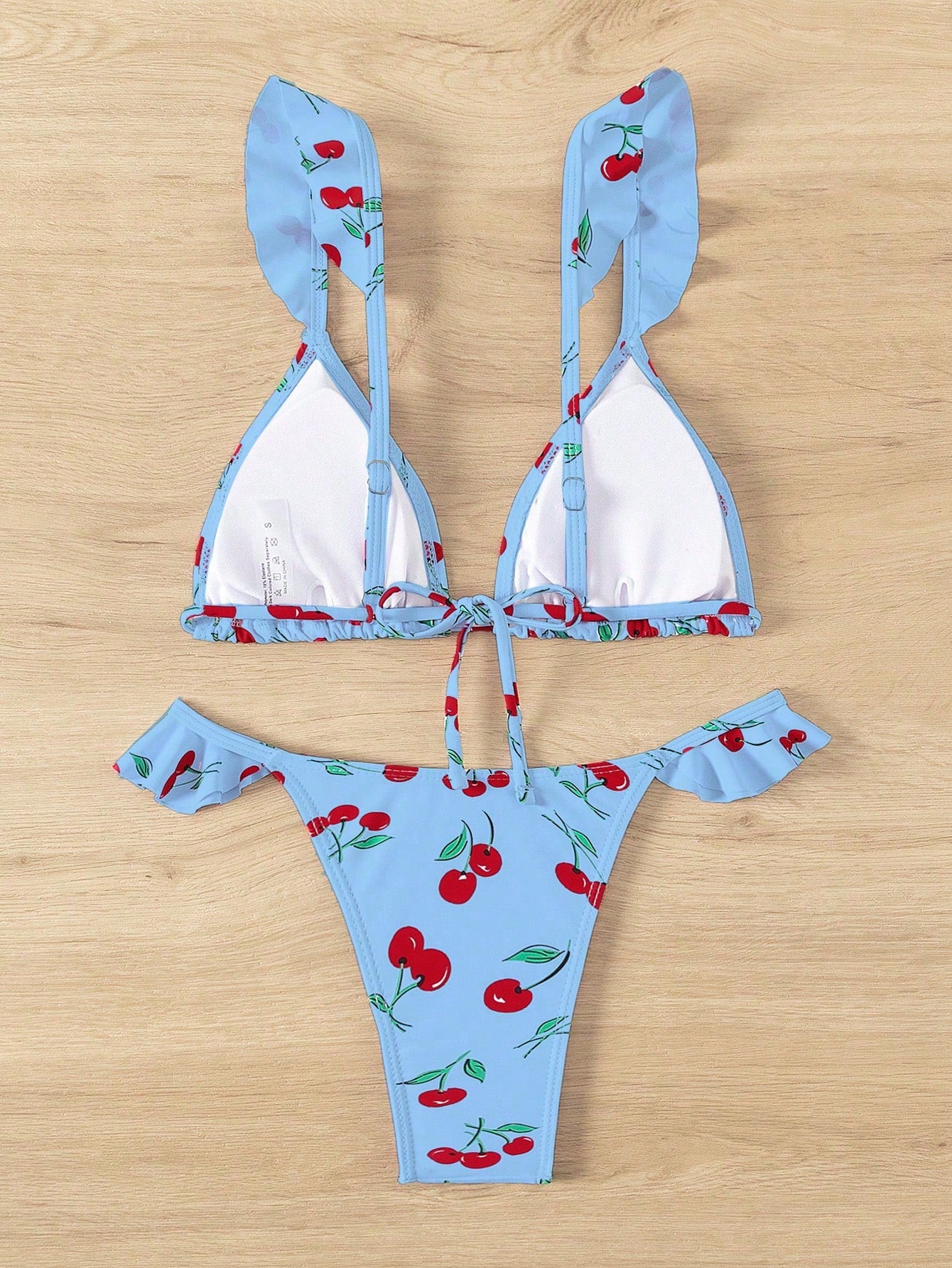 GLOZIFY SWIM CONJUNTO DE BIQUÍNI FEMININO SEXY COM BABADOS