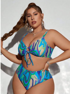 GLOZIFY CONJUNTO MAIÔ PLUS SIZE ASSIMÉTRICO COM CORDÃO